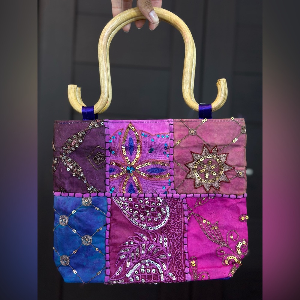 Patchwork Embroidered Handbag - Picture 1 of 4